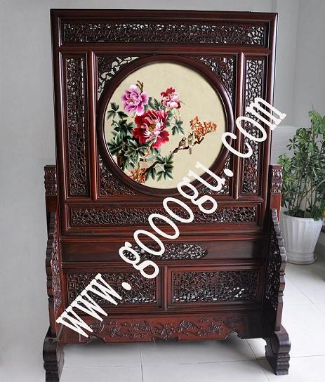 榮華富貴牡丹，居家玄關(guān)，雙面繡擺件，蘇州刺繡