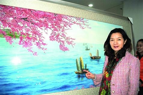 蘇繡,春早江南,蘇繡大師,蘇繡人民大會(huì)堂壁畫