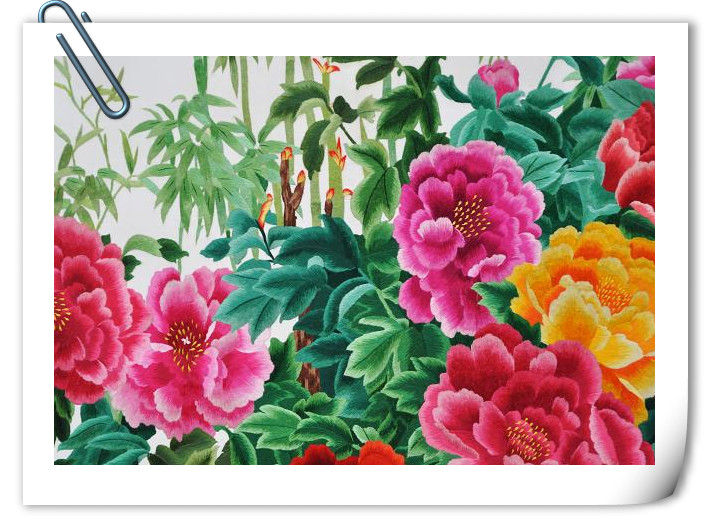 國(guó)花牡丹、蘇繡精品